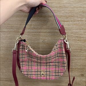 Tommy Hilfiger Pink and Brown Crossbody Bag